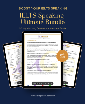 IELTS Speaking Band 7+ Ultimate Cue Card Bundle (30 PDFs + Interview Guide)